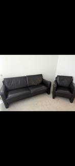Bank met fauteuil. Gratis., Huis en Inrichting, Ophalen, Gebruikt