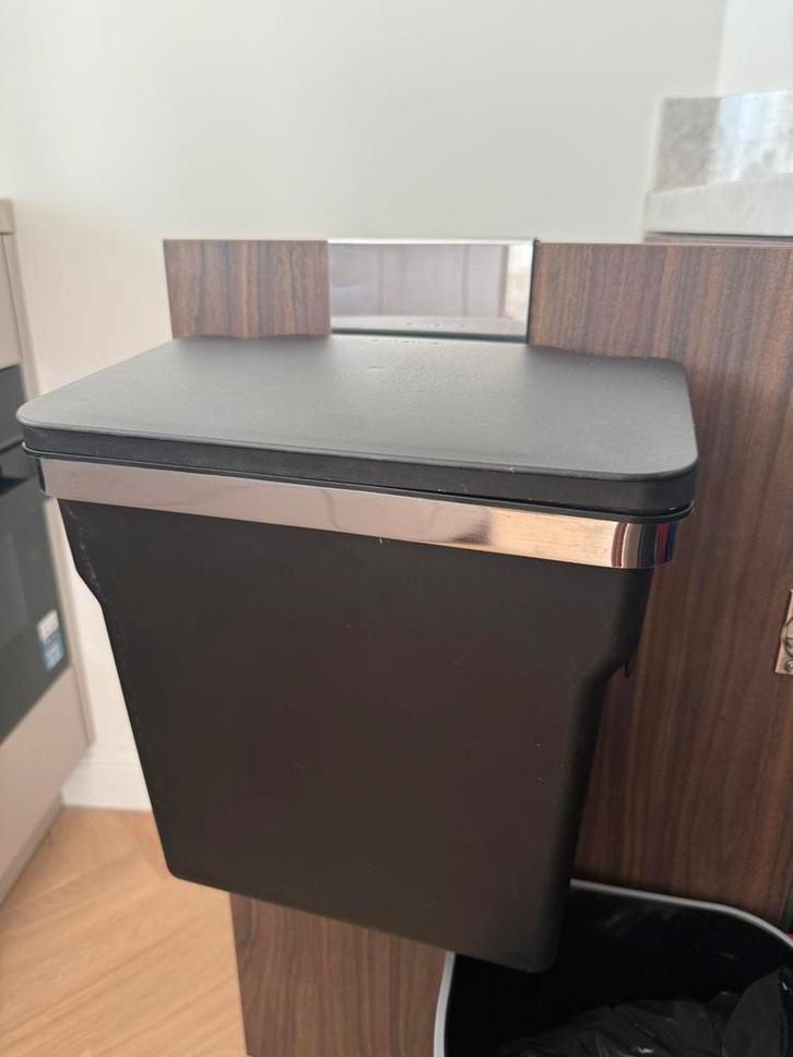 Prullenbak simplehuman Inbouw In-Cabinet Zwart 10L, Huis en Inrichting, Woonaccessoires | Prullenbakken, Zo goed als nieuw, Kunststof