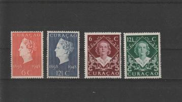 Curaçao 1948. NVPH 196 t/m 199, Ongebruikt. beschikbaar voor biedingen