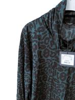 NIEUW Claudia Strater top met col zwart groen leopard 46, Verzenden, Zwart, Maat 46/48 (XL) of groter, Nieuw