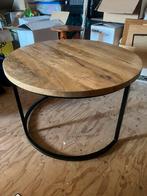 Industriële Salontafel Rond Hout/Metaal, Ophalen, Gebruikt, Rond, 50 tot 100 cm