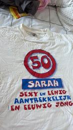 T shirt sarah 50 jaar, Zwart, Ophalen of Verzenden, Zo goed als nieuw, Korte mouw