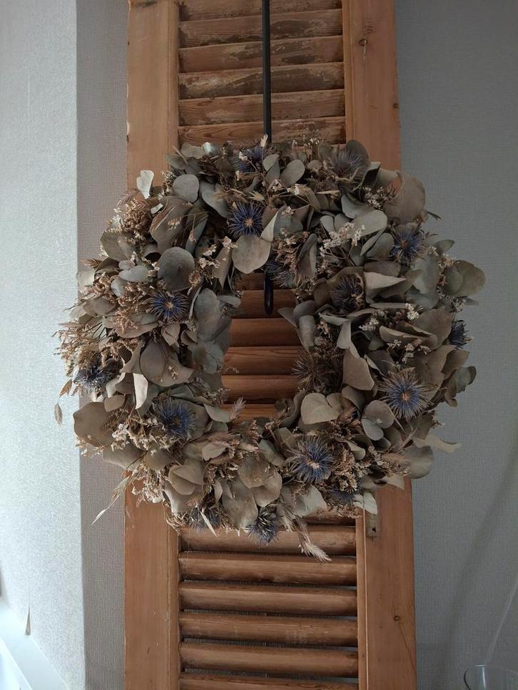 Grote Gedroogde Krans - Decoratie, Huis en Inrichting, Woonaccessoires | Kransen, Ophalen of Verzenden
