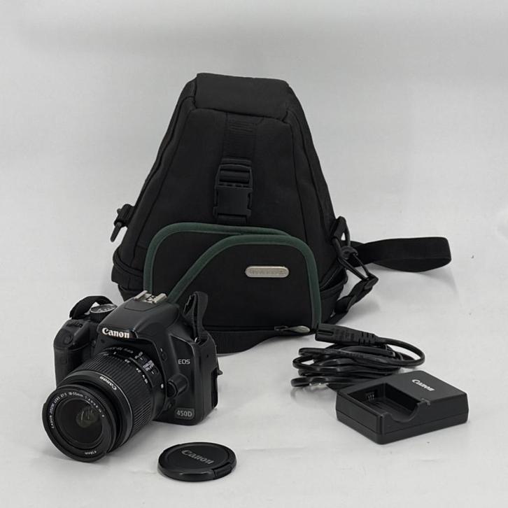 Canon EOS 450D + 18-55mm Kit, Audio, Tv en Foto, Fotocamera's Digitaal, Zo goed als nieuw