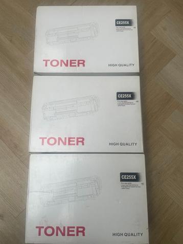 3 x huismerk toners CE255X (HP 55X) zwart hoge capaciteit!! beschikbaar voor biedingen