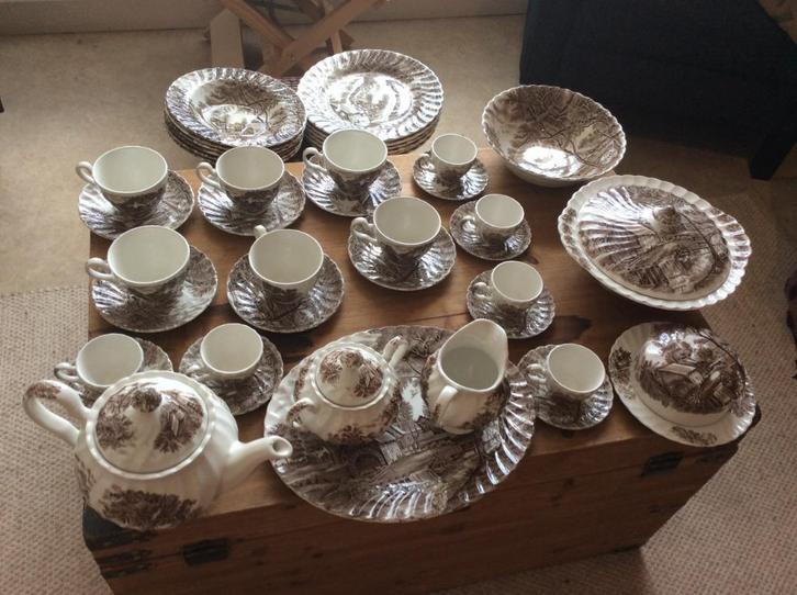 Johnson Brothers Watermill vintage 6 persoons servies set., Huis en Inrichting, Keuken | Servies, Compleet servies, Ophalen