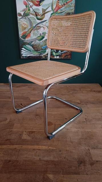 12x Thonet stijl Cesca Breuer Bauhaus stoel beuken webbing beschikbaar voor biedingen
