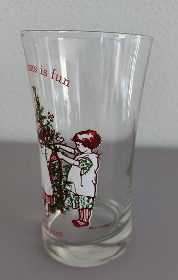 HOLLY HOBBIE glas melkglas frisdrank glas  KERST  beschikbaar voor biedingen