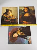 3x Vintage Kunst print art schilderij Mona Lisa Henriette, Ophalen of Verzenden, Zo goed als nieuw, Overige onderwerpen