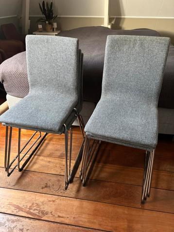 Set van 6 stoelen grijs gemeleerd beschikbaar voor biedingen