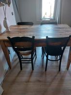 Oud grenen Franse boerentafel. 4 persoons tafel, Huis en Inrichting, Ophalen, Gebruikt