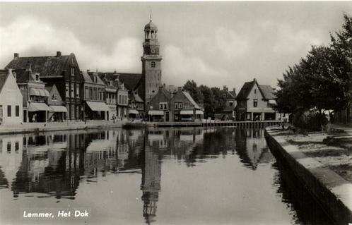 Lemmer, Het Dok - niet gelopen, Verzamelen, Ansichtkaarten | Nederland, Ongelopen, Friesland, 1920 tot 1940, Ophalen of Verzenden