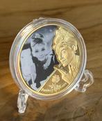 Audrey Hepburn 24kt goud vergulde herdenkingsmunt +stand (3, Ophalen of Verzenden, Nieuw, Tv, Overige typen