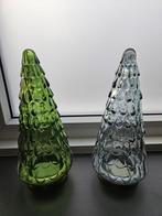2 glazen kerstboompjes met licht, Ophalen of Verzenden