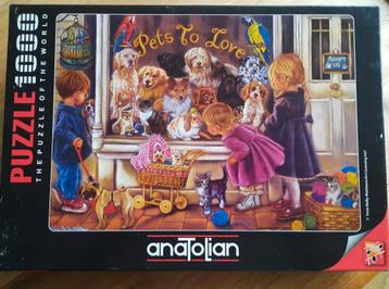 Anatolian puzzel 1000 stukjes Pets to love beschikbaar voor biedingen