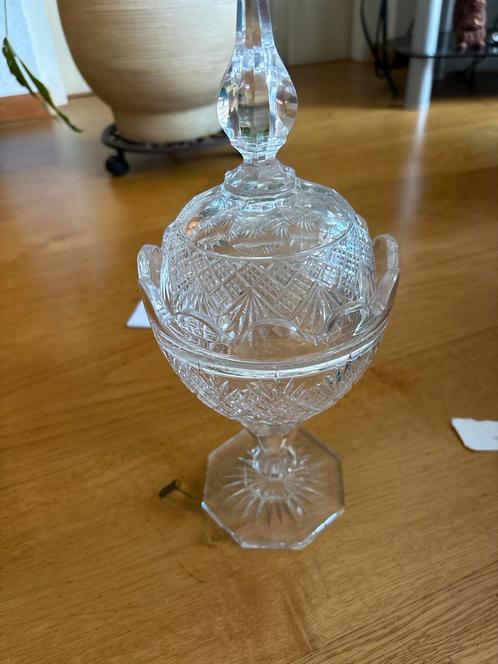 Antieke Kristallen Bonbonnière met Deksel - Prachtig Glaswer, Antiek en Kunst, Antiek | Glas en Kristal, Ophalen
