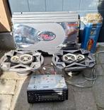 Radio met speakers, versterker en condensator, Ophalen, Gebruikt