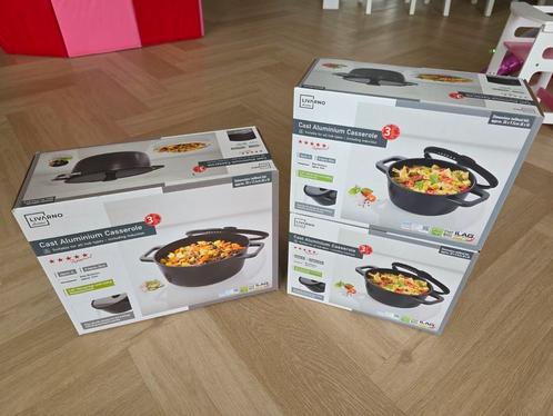 Livarno Home pannen nieuw in doos, Huis en Inrichting, Keuken | Potten en Pannen, Nieuw, Pannenset, Overige materialen, Inductieplaat