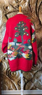 💖Prachtig Lopi 100% wol  gebordurde warme lange vest, Ophalen of Verzenden, Nieuw, Maat 46/48 (XL) of groter, Rood
