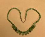 Vintage groene retro kralen ketting collier boho chique, Groen, Overige materialen, Ophalen of Verzenden, Verstelbaar