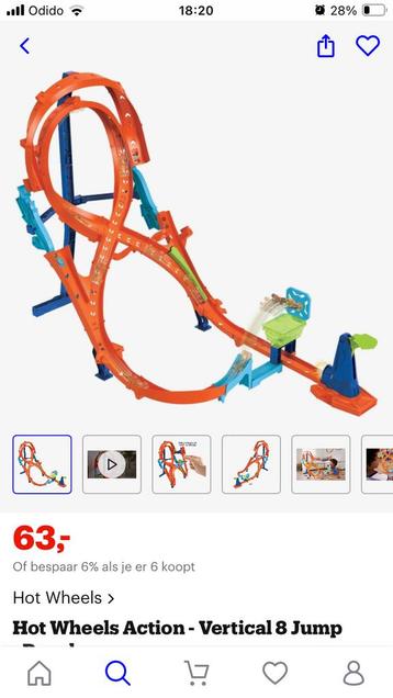 Hot wheels action jump baan en looping + lossen onderdelen  beschikbaar voor biedingen