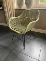 Groene rieten stoel, Huis en Inrichting, Stoelen, Ophalen, Riet of Rotan, Overige kleuren, Zo goed als nieuw