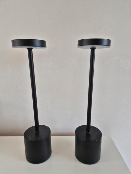 Design lamp tafel lamp led buitenlamp eettafel lamp zwart 2x, Huis en Inrichting, Lampen | Tafellampen, Gebruikt, Minder dan 50 cm
