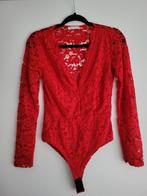 Bodystocking, Kleding | Dames, Tops, Ophalen of Verzenden, Zo goed als nieuw, Rood, Lange mouw