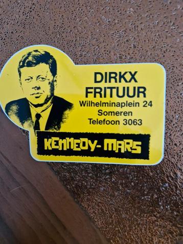 2417 Dirkx Frituur Kennedy-Mars Sticker  beschikbaar voor biedingen