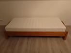 1 persoonsbed inclusief matras en lattenbodem, 90 cm, Eenpersoons, Wit, Ophalen of Verzenden