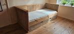 Uitschuifbaar bed steigerhout 1-2 personen, Huis en Inrichting, Slaapkamer | Bedden, Ophalen, 90 cm, Eenpersoons, Zo goed als nieuw