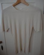 Nieuw! Roomwitte zijden top/shirt.(M), Wit, Nieuw, Korte mouw, Ophalen