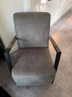 Fauteuil grijs industrieele look, Ophalen, Zo goed als nieuw