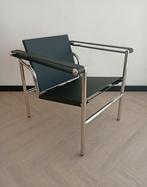 Le Corbusier Lc1 zwart design stoel chroom repro fauteuil, Ophalen, Zo goed als nieuw, Minder dan 75 cm, 50 tot 75 cm