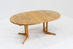 Vintage deense ronde uitschuifbare eettafel tafel Vamdrup, Huis en Inrichting, Tafels | Eettafels, Ophalen, Gebruikt, 100 tot 150 cm