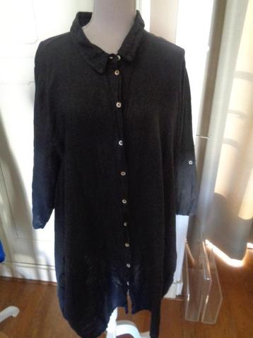 PAPRIKA zwarte linnen blouse/jurk:mt XL beschikbaar voor biedingen