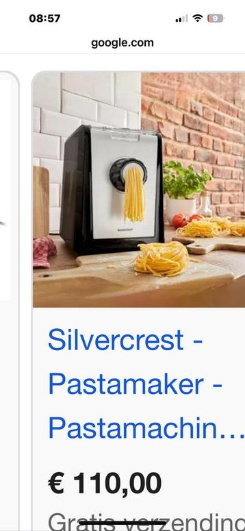 Silvercrest pastamaker replay reinders monnalisa gucci beschikbaar voor biedingen