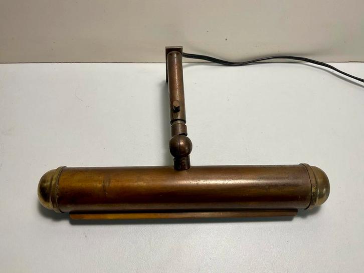Messing schilderijlampje ca 22 cm inclusief lichtbolletje, Huis en Inrichting, Lampen | Wandlampen, Zo goed als nieuw, Ophalen of Verzenden