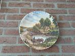 Prachtig wandbord Landschap met paarden Royal schwabap, Ophalen of Verzenden