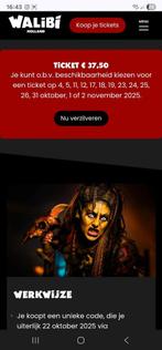 2 Tickets walibi fright night, Twee personen