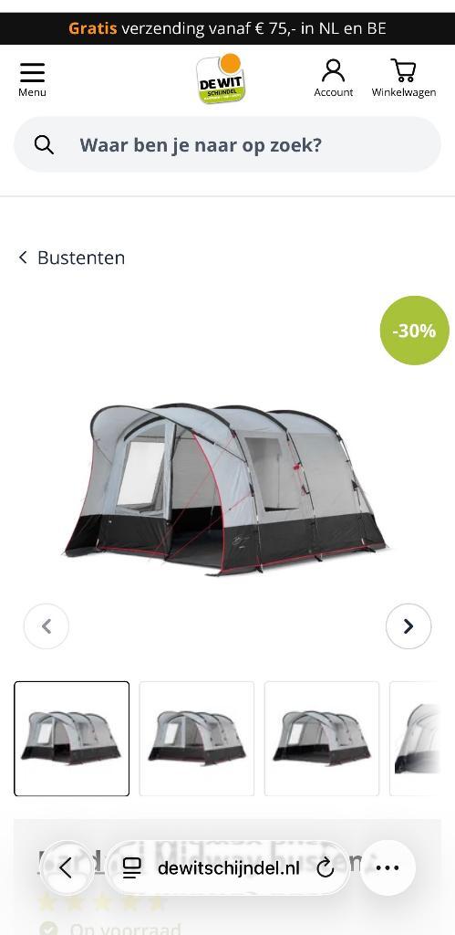 Bustent Bardani Midway, Caravans en Kamperen, Camper-accessoires, Zo goed als nieuw, Ophalen