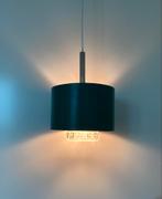 Vintage hanglamp glas met groene kap, Ophalen of Verzenden, Glas, Minder dan 50 cm