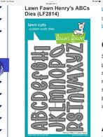 GEZOCHT!!!! Lawn Fawn alfabet snijmal, Ophalen, Zo goed als nieuw, Overige thema's, Pons of Mal