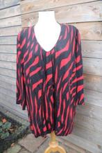 Tuniek zwart/ rood Sempre Piu mt 54 Vaste prijs OPRUIMING, Kleding | Dames, Blouse of Tuniek, Ophalen of Verzenden, Gedragen, Rood