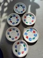 6 schoteltjes boerenbont, Gebruikt, Ophalen of Verzenden, Kop(pen) en/of Schotel(s), Aardewerk