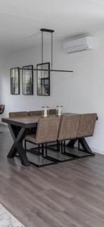 Eettafel + 6 stoelen + salontafel, Huis en Inrichting, Tafels | Eettafels, Ophalen, 100 tot 150 cm, 50 tot 100 cm, Zo goed als nieuw