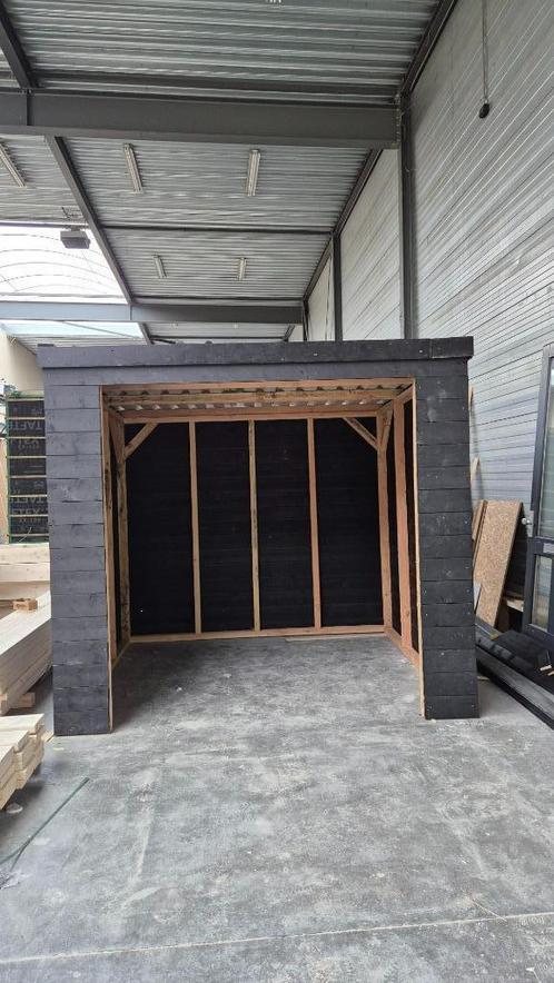 Nieuwe schuur/overkapping met 50% korting, Tuin en Terras, Tuinhuizen, Gebruikt, Schuur, Hout, 250 tot 500 cm, 200 tot 400 cm