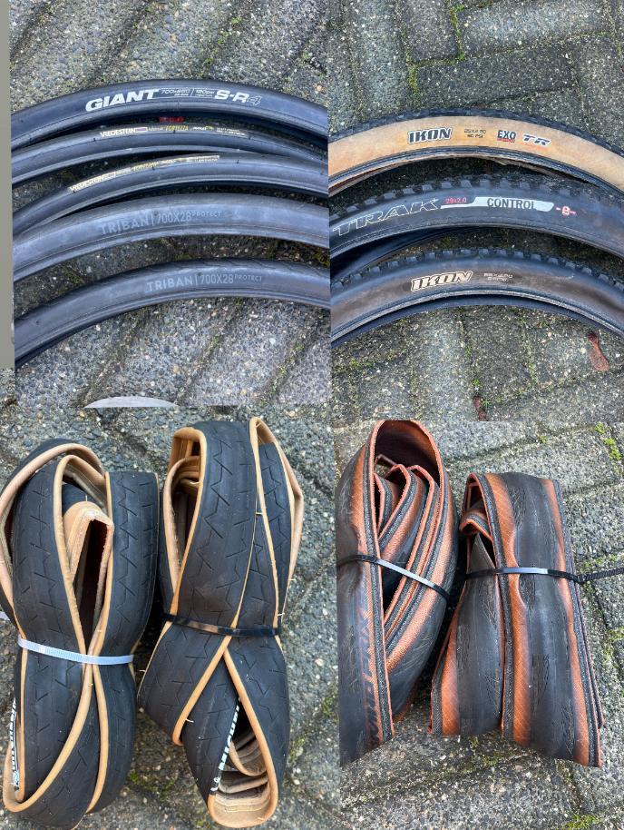 Partij banden TEAB Gp 5000  28” 29 “ 28 mm 25 mm 2.20, Fietsen en Brommers, Fietsonderdelen, Gebruikt, Algemeen, Band, Ophalen of Verzenden