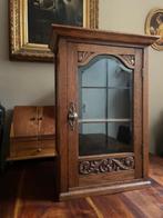 Antiek kastje, hangkastje theekastje vitrinekastje, Huis en Inrichting, Ophalen, 50 tot 100 cm, Glas, Minder dan 100 cm