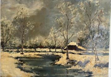 Schilderij olieverf op doek van kunstschilder Bijlard beschikbaar voor biedingen